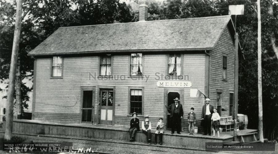 Postcard: Melvin station, Warner, N.H.